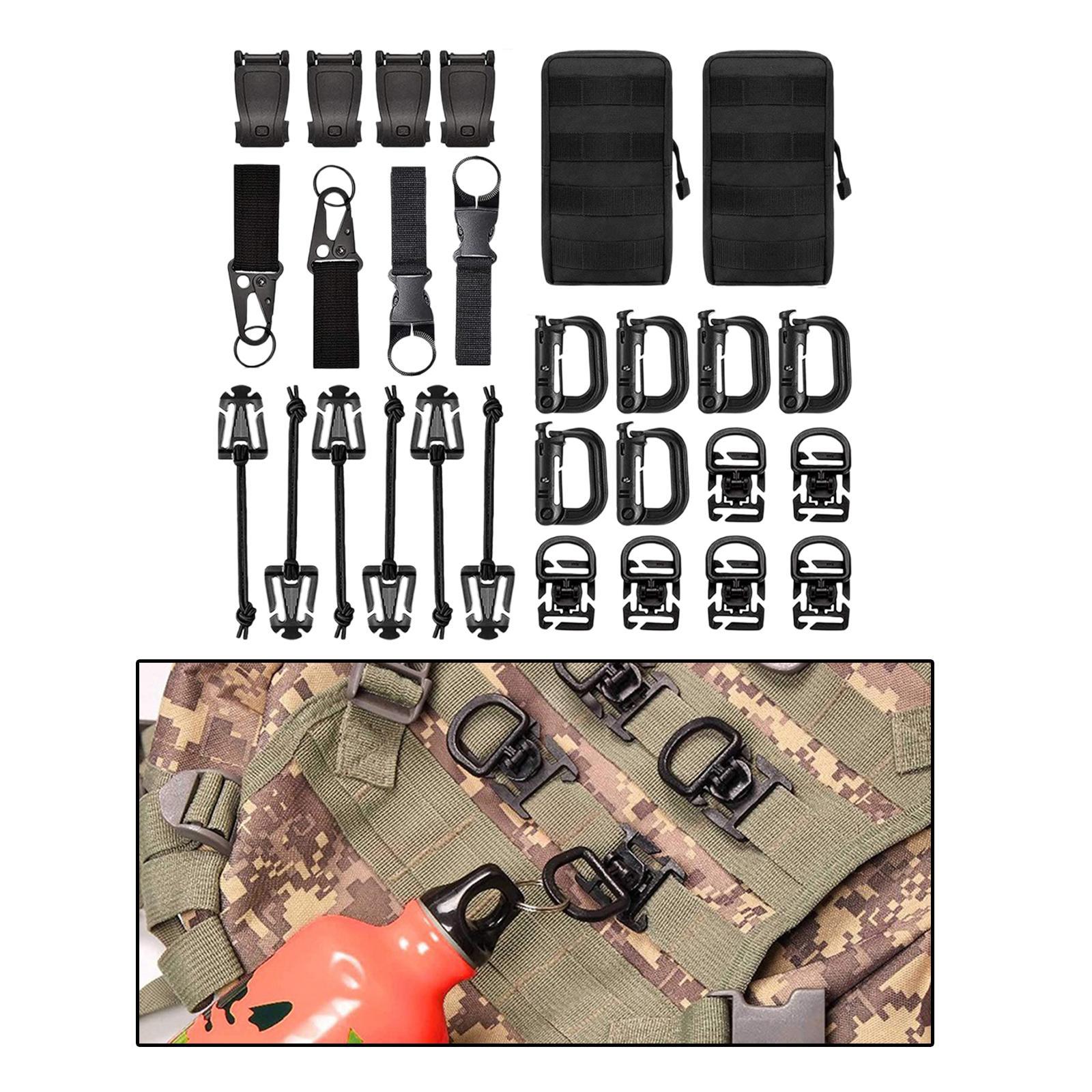 Attachments for Molle Backpack Backpack Vest Belt with Zippered Pouch