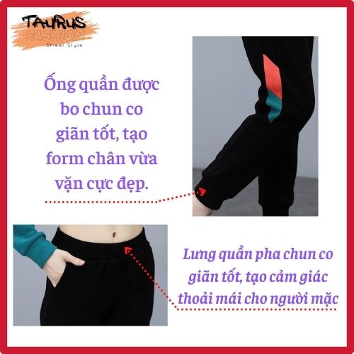 Bộ Thể Thao Tay Dài Nữ, Thun Cotton TAURUS FASHION, Áo Bo Gấu Giấu bụng, Che Khuyết Điểm, Tôn Dáng.