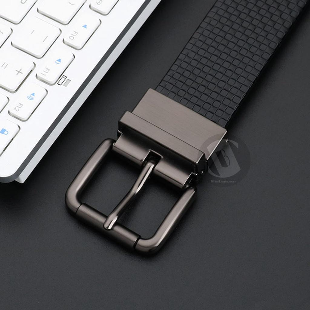 Dây Thắt Lưng, Nịt Nam Da Bò Thật Cao Cấp - ShinBasic, Bảng Khoá Kim, Đục Lỗ, Thời Trang Công Sở, BELTS21BAS10