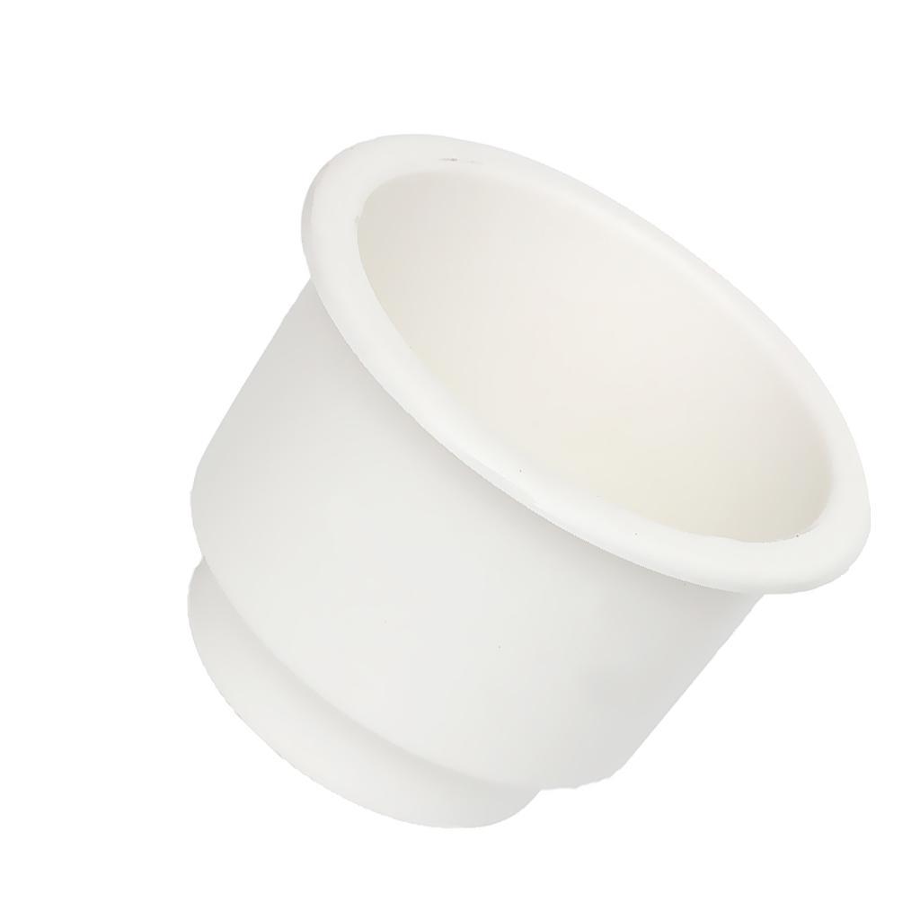 2 Pieces White Recessed Cup Drink Holder for Marine Boat Car RV