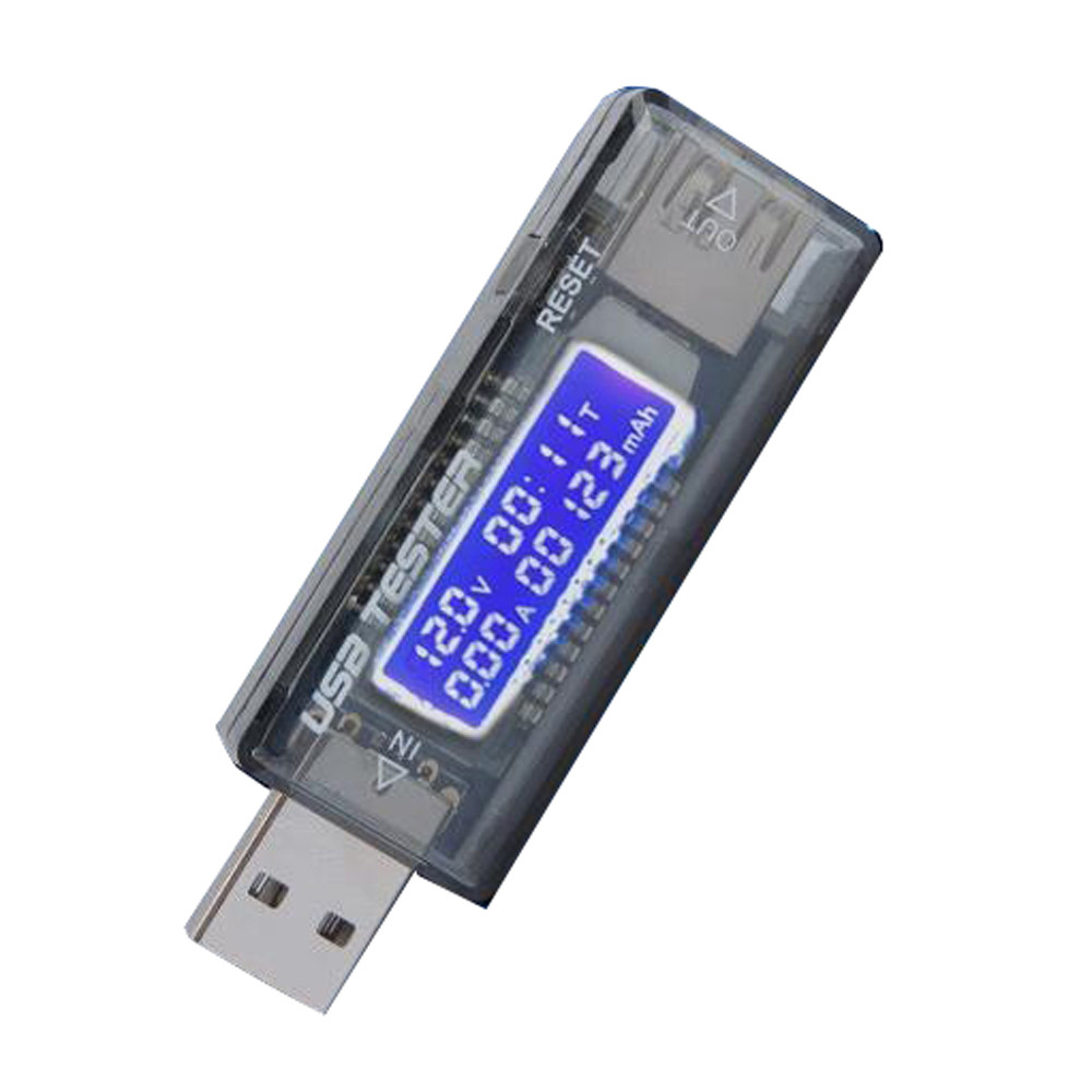 Đồng Hồ Đo Dòng Điện, Điện Áp Trên Cổng USB Tester Khi Sạc Cho Điện Thoại/ Máy Tính Bảng Với Màn Hình Hiển Thị Kỹ Thuật Số Hỗ Trợ QC 2.0 4-20V Mai Lee - Hàng Nhập Khẩu