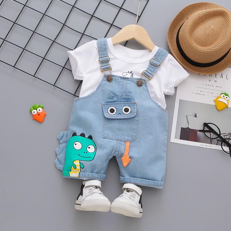 Set yếm jean cho bé BabyGao 2 màu, cho bé mặt đi học đi chơi chụp hình