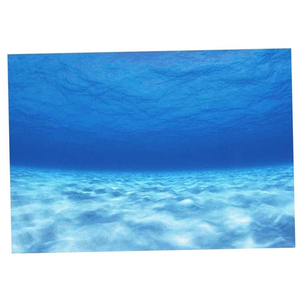 3D Aquarium Tank Sky Blue Landscape Poster Tank Background 61x30cm