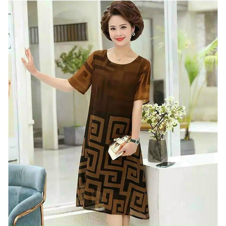 ️Big Size️ Đầm Suông Trung Niên Dự Tiệc Thời Trang Size S-&gt;5XL