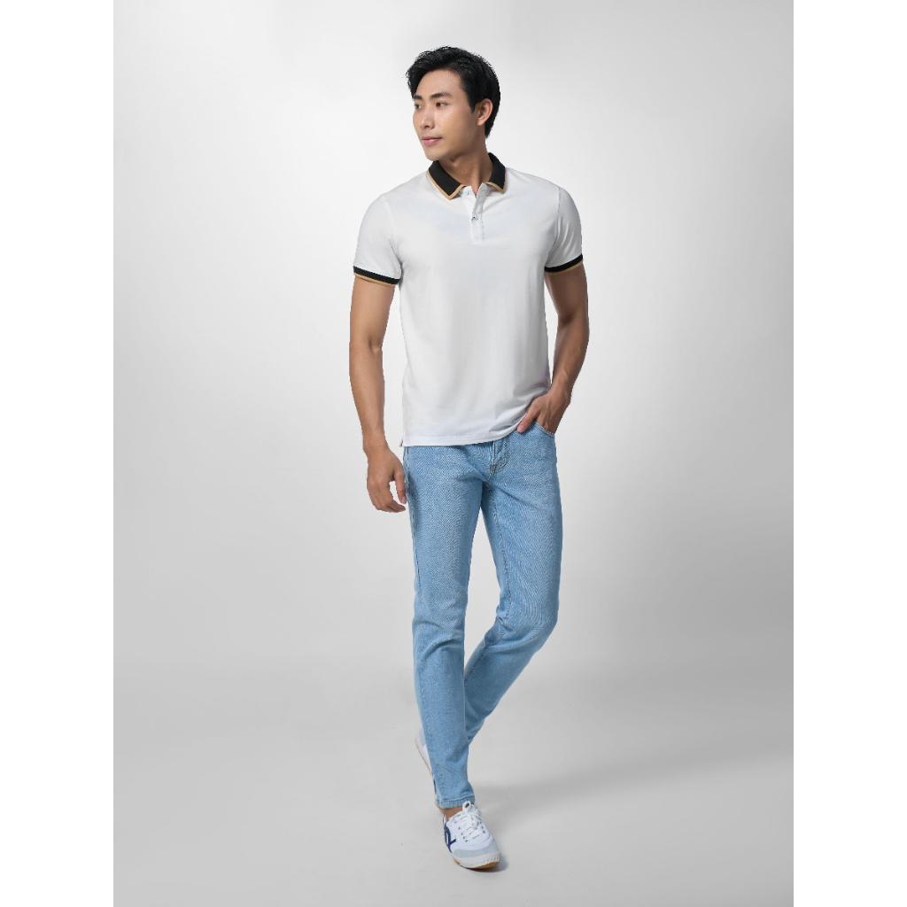 OWEN - Áo polo nam ngắn tay Owen màu trắng 231382 - Áo thun nam ngắn tay có cổ