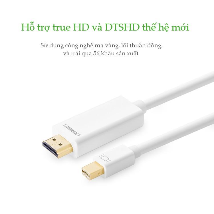 Cáp chuyển đổi mini DisplayPort sang HDMI chính hãng UGREEN MD101 hỗ trợ 4K - Hãng Chính Hãng