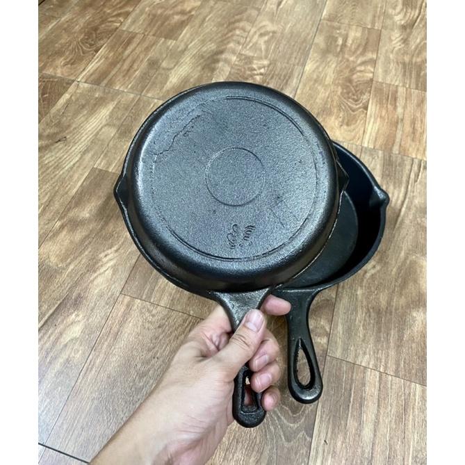 Chảo gang có tay cầm chống dính kiểu Nhật size 19.5 và 25cm