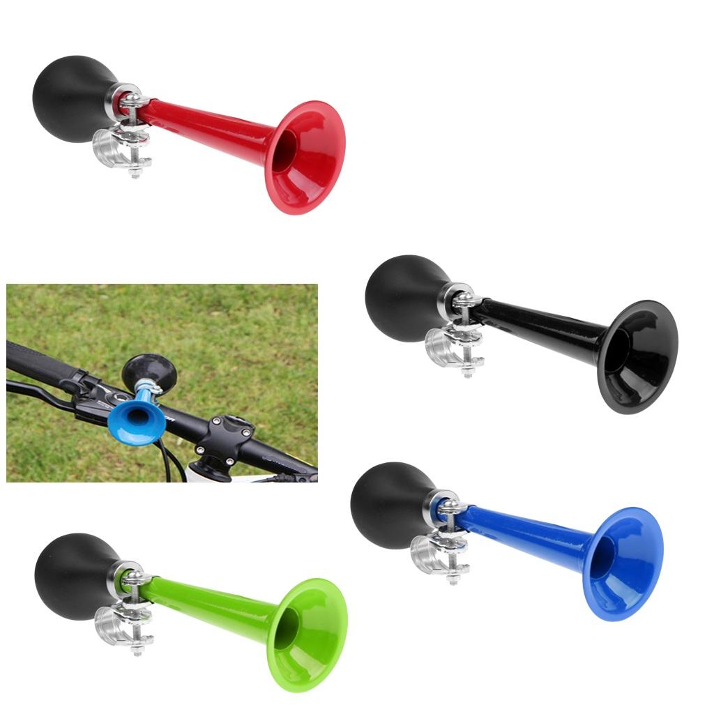 Retro Metal Bike Air Horn Bike Alarm Bell Hooter Rubber Bulb Squeeze Blue