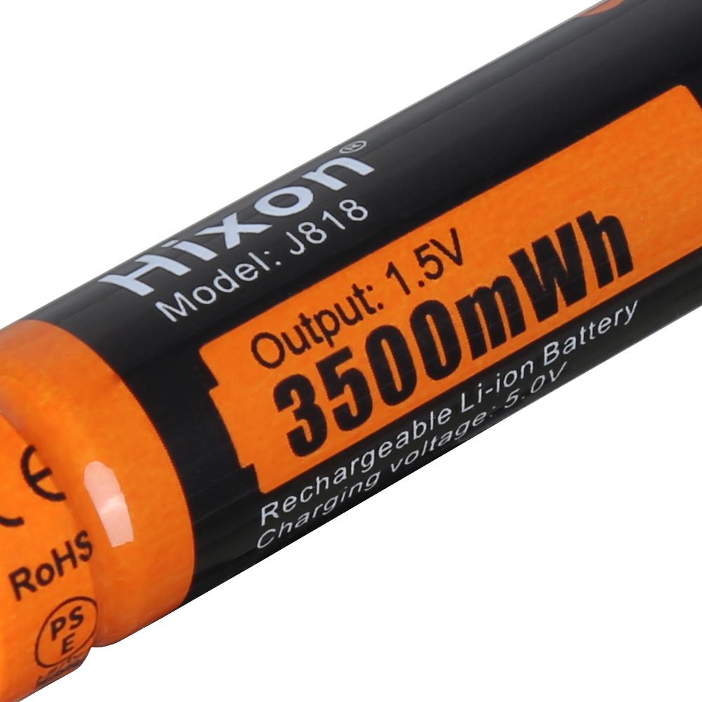 4 pin 3500mWh 1.5V AA Lithium có thể sạc lại, Đầu ra hiệu suất cao không đổi trong 1200 chu kỳ. Đối với Chuột、Microphone Điện áp định mức: 1.5V