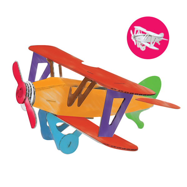 Bộ đồ chơi lắp ghép và tô màu: Máy bay thám hiểm (TK321)