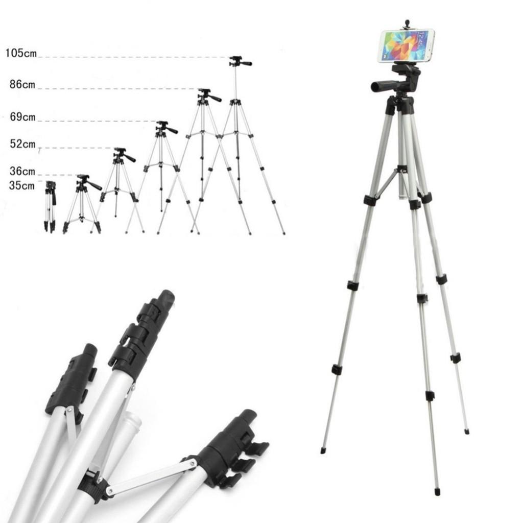 Gậy 3 Chân Tripod TF-3110 Tặng Kẹp Điện Thoại + Tặng Gậy Tự Sướng + Tặng Remote Bluetooth mã sp HC4128