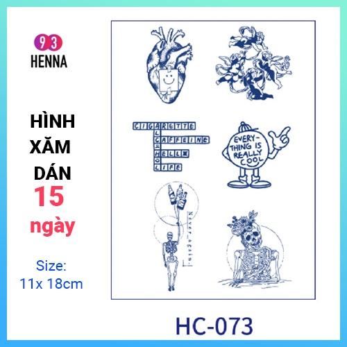 Hình Xăm Dán Tạm Thời Thảo Dược 15 Ngày mã HC073