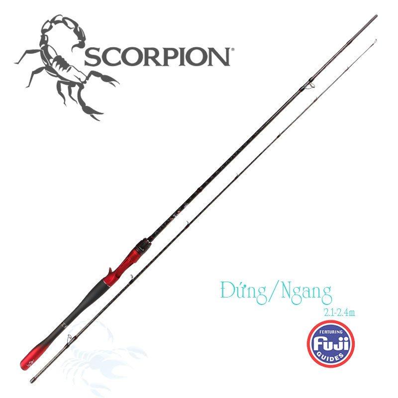 Cần câu cá - Cần câu lure máy đứng và ngang cao cấp Scorpion khoen FUJI mã CM16