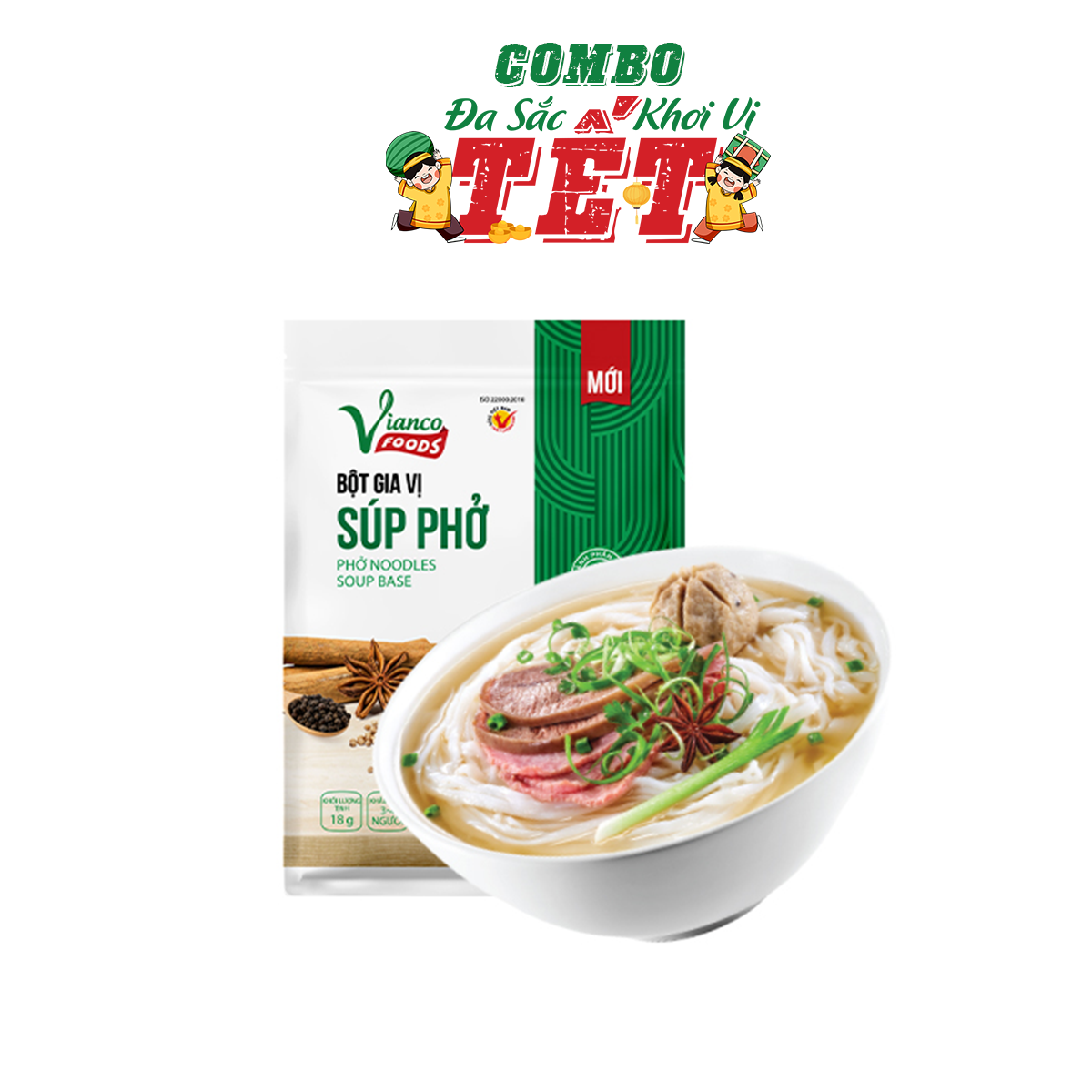 Combo Tết Sung Túc (Bột Gia Vị Bò Kho + Bột Gia Vị Súp Phở + Bột Gia Vị BBH)