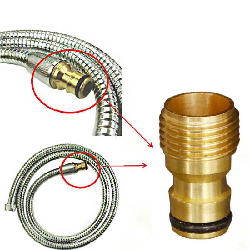 Đầu nối kết nối nhanh ống nước đồng thau ren ngoài 21mm