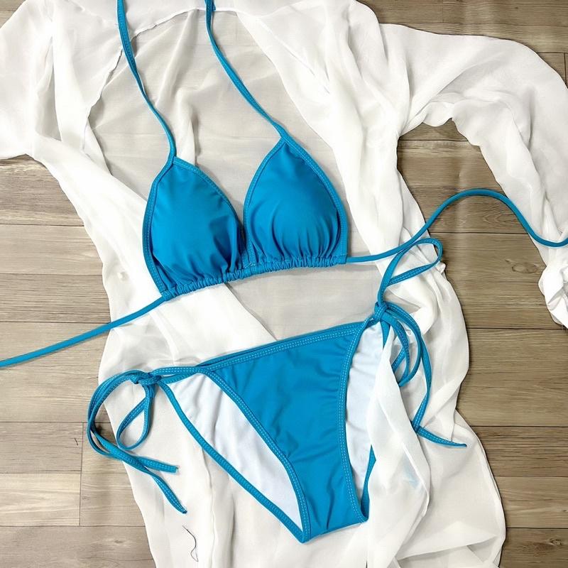 Bikini basic màu xanh biển hot trend