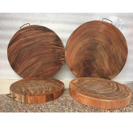 Thớt gỗ nghiến tròn Tây Bắc size 35x5cm