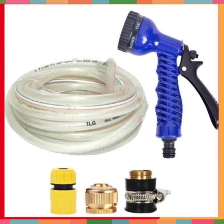Bộ dây và vòi xịt tăng áp lực nước,rửa xe, tưới cây 15m 206843