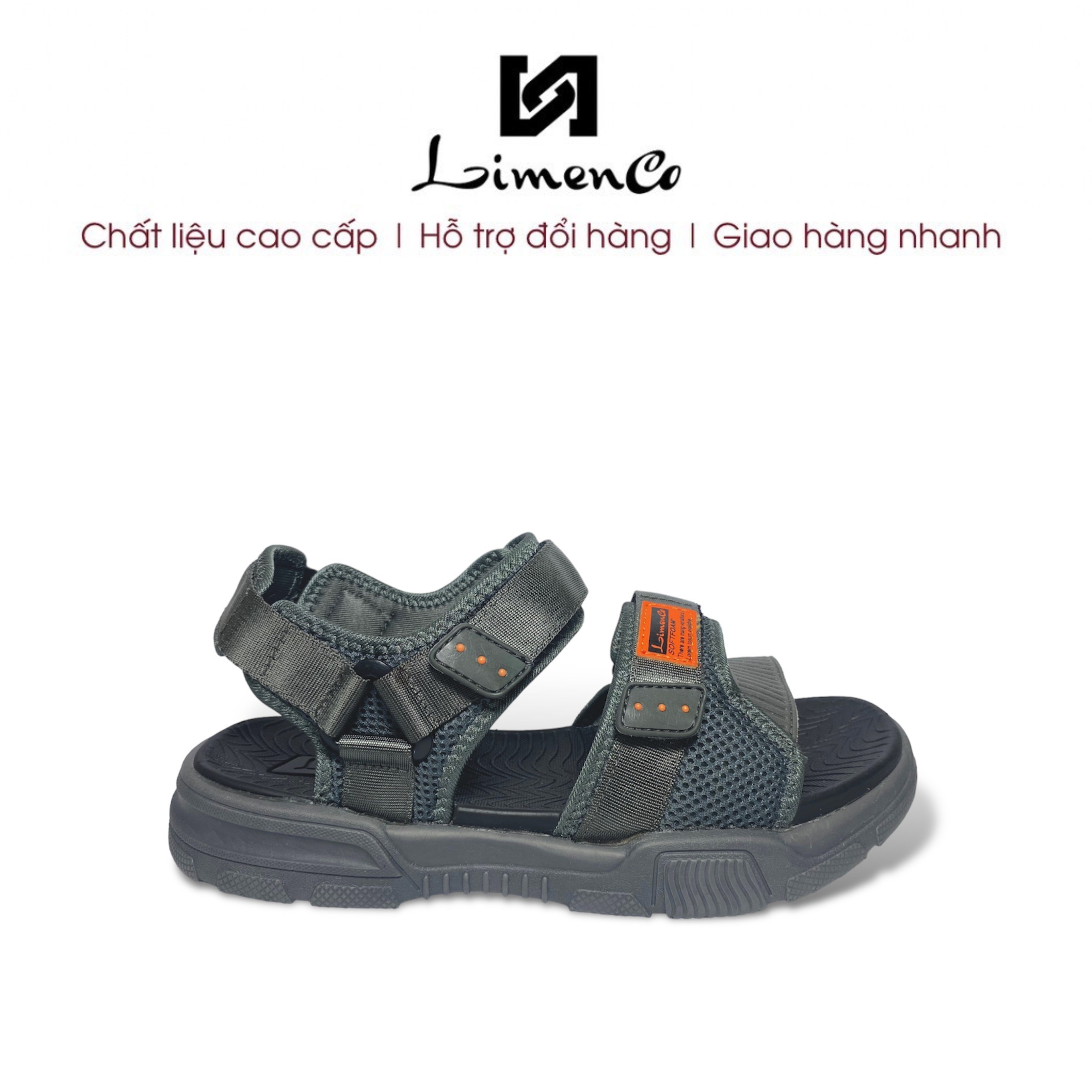 Giày Sandals Nam L2662 Màu Ghi, êm nhẹ, thoáng khí, đi học, đi chơi