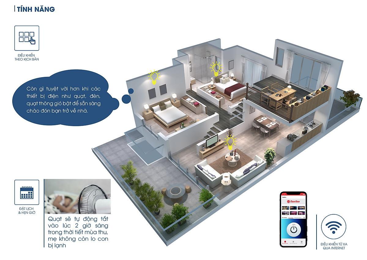 Ổ cắm wifi đơn chính hãng Rạng Đông Model: OC.01.WF 16A
