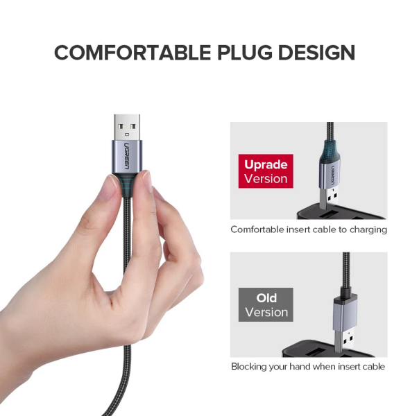 Cáp sạc nhanh Micro USB 2.0 Ugreen 60148 dài 2m-Hàng chính hãng