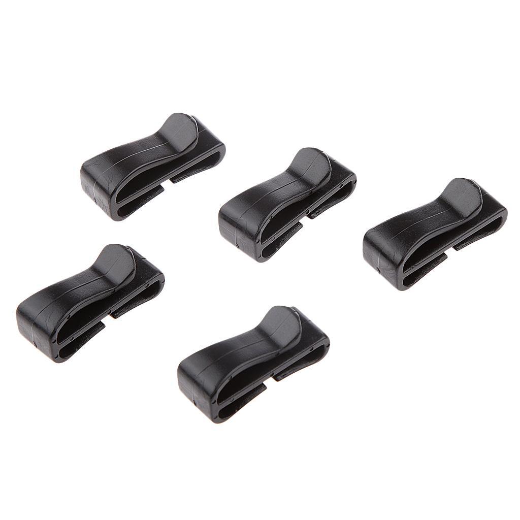 10pcs Quick-Slip Keeper Buckle Backpack Bag Webbing Strap Clip 25mm Black