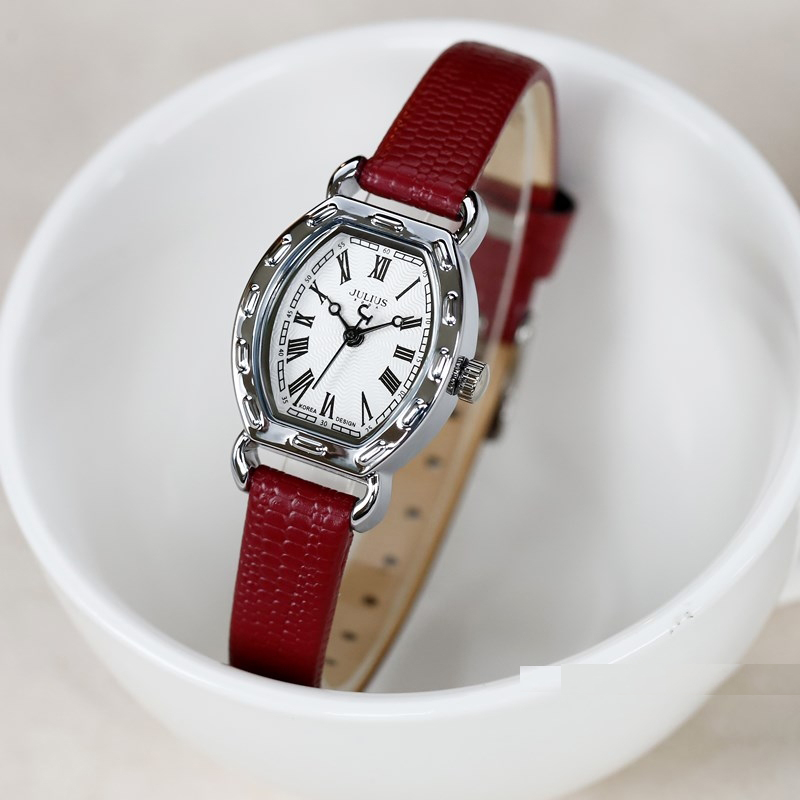 Đồng hồ nữ Julius Hàn Quốc JA-544 dây da mặt oval