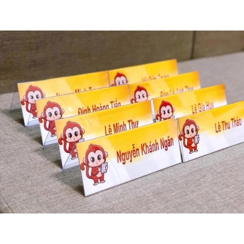 Combo 10 cái 10.5x15cm, Bảng chức danh mica, menu mica chữ A, bảng giá sản phẩm, tên sản phẩm đủ size ,