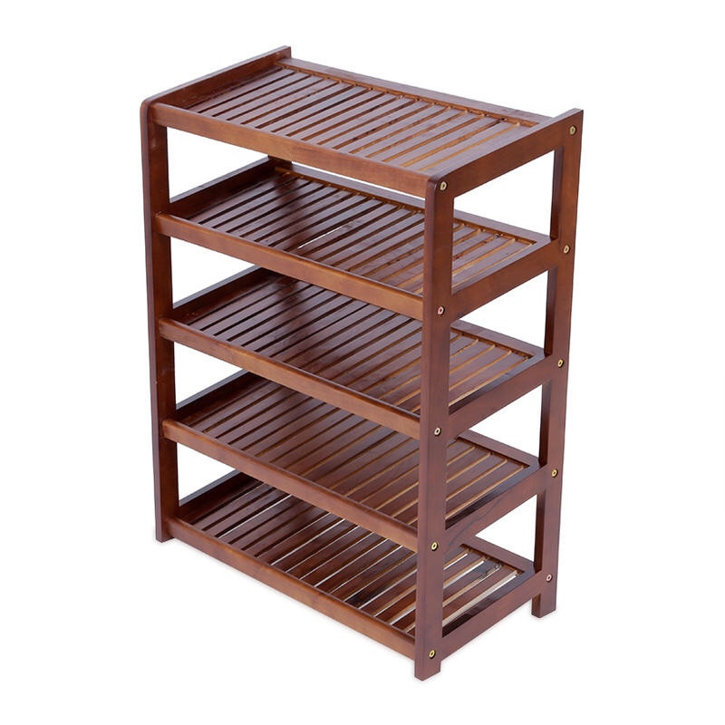Kệ Giày Dép Gỗ Tự Nhiên 5 Tầng Rộng 60cm n