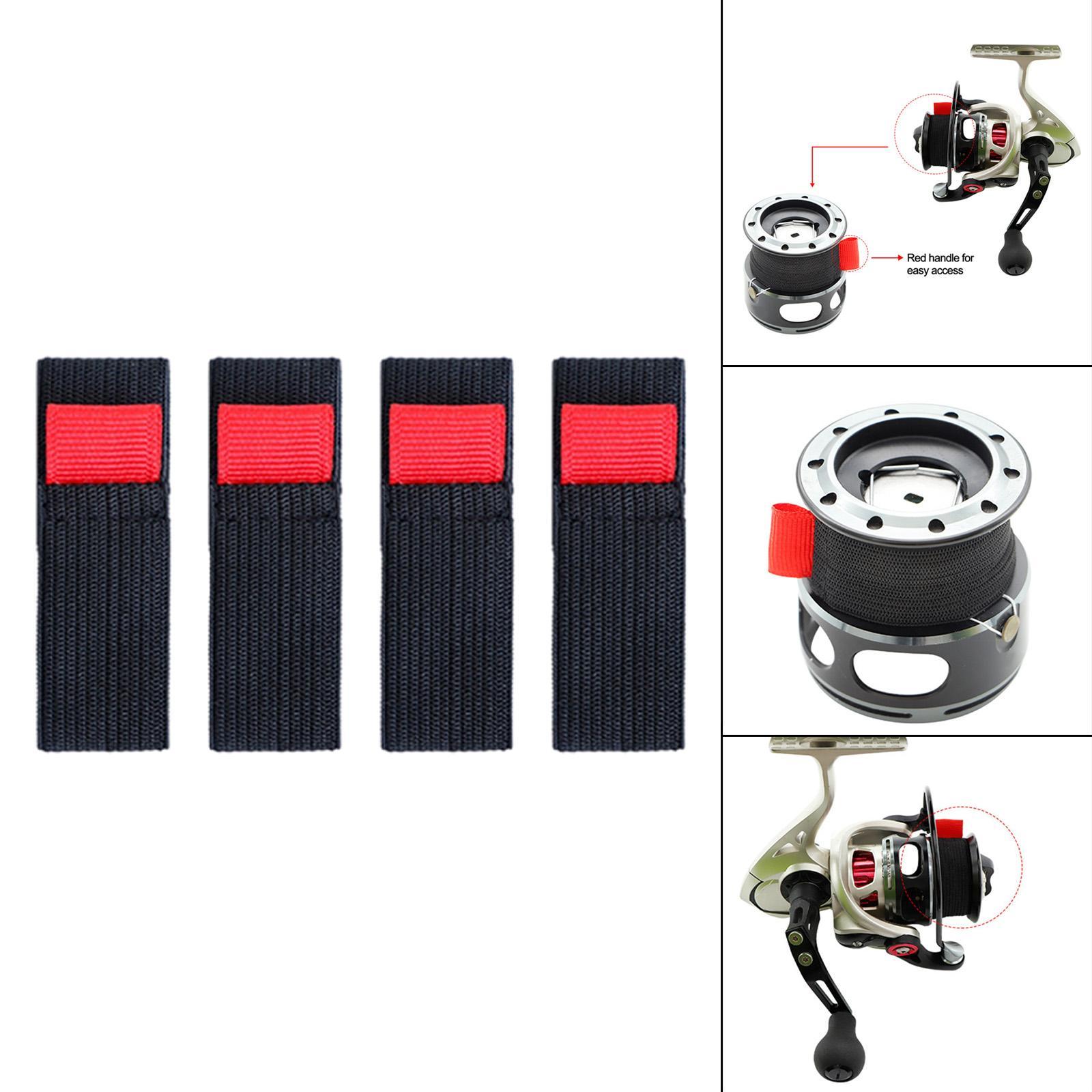 4Pcs Fishing Spool Belt Durable Fishing Tools Elastic Spinning Wheel Reel Protective Belt