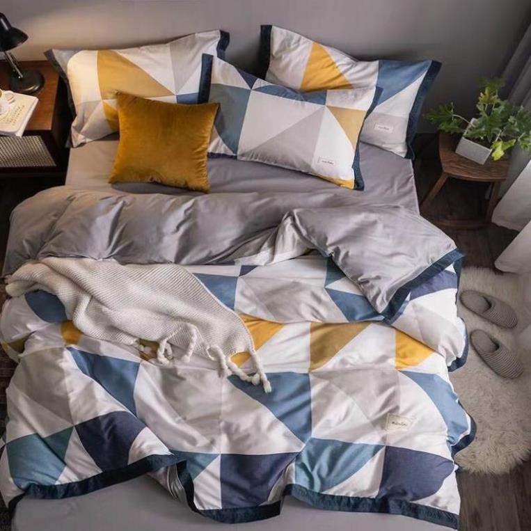 Bộ chăn ga gối cotton Nhật hàng cao cấp nhiều màu sắc