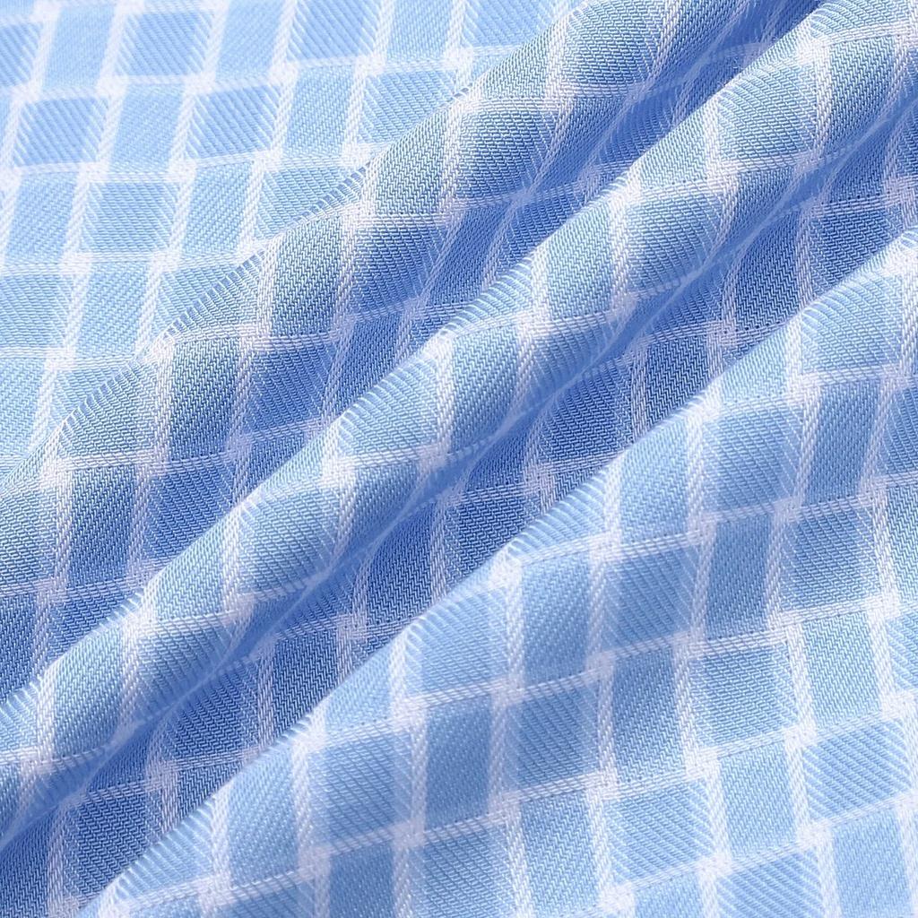 Áo sơ mi nam dài tay ARISTINO phom Regular fit, họa tiết kẻ trắng xanh trẻ trung, lịch lãm - ALS33801