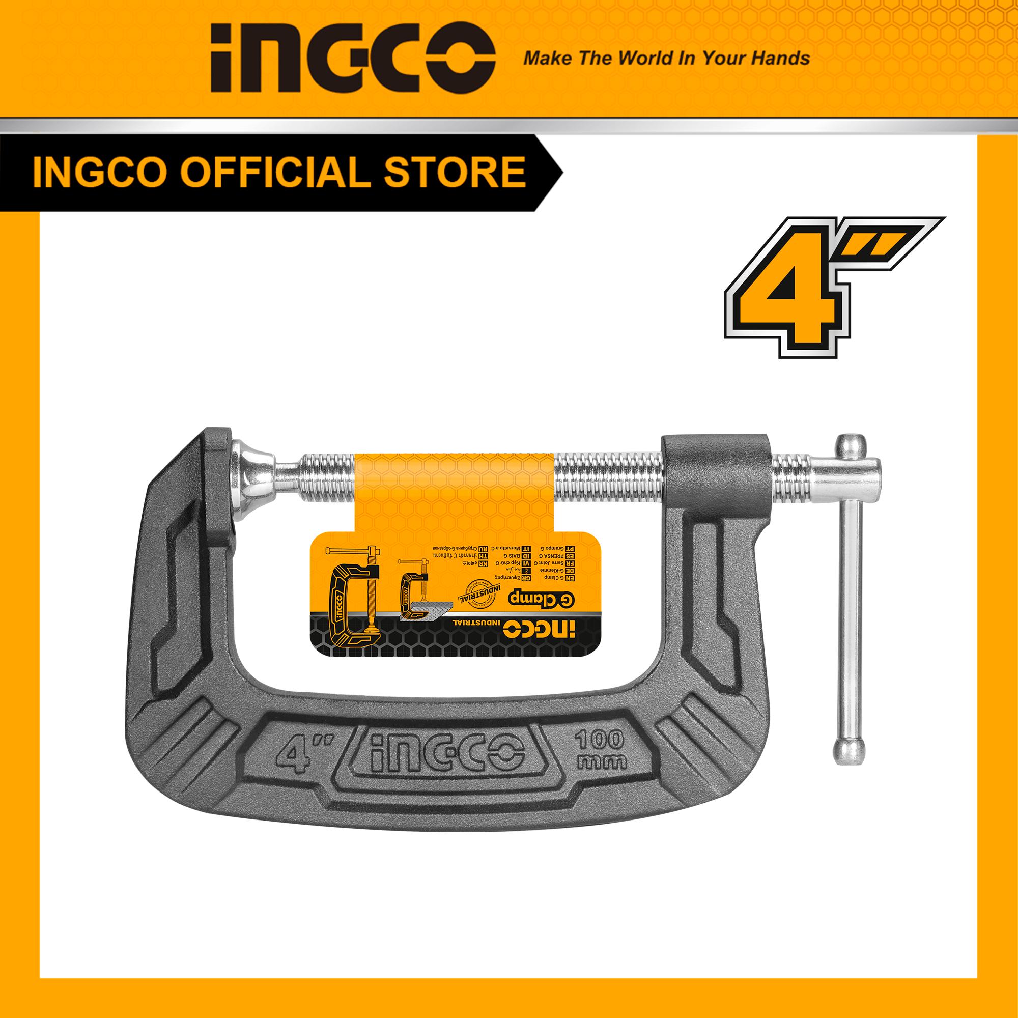 Vam Kẹp Cảo chữ C, chữ G sử dụng trong công việc kẹp gỗ, kẹp tấm kim loại INGCO HGC0104 HGC0105 HGC0106