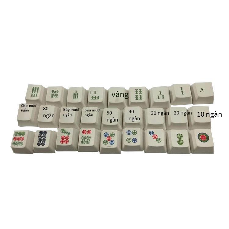 Phong Cách Mới Nhất Thuốc Nhuộm Thăng Hoa Nắp Bàn Phím Cơ Mahjong Keycap Bàn Phím Kỹ Thuật Số Đặc Biệt Cao Cấp Cá Tính Keycap