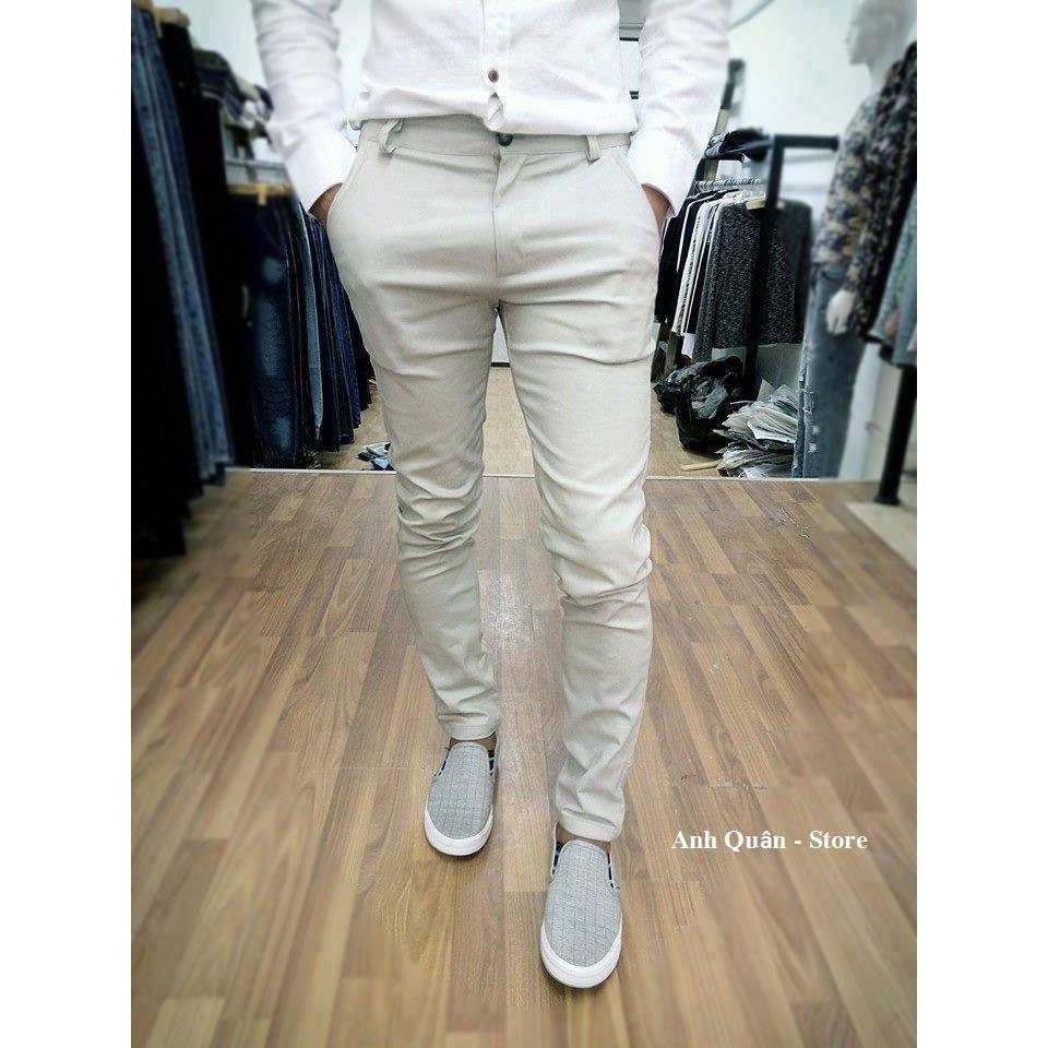 Quần Kaki Nam Hàn Quốc Màu Trắng Mẫu Mới