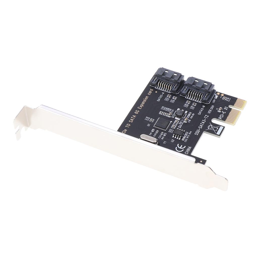 1 to 2 SATA 3.0 PCI E Slot Expansion Card with Internal SATA Header Port Adapter