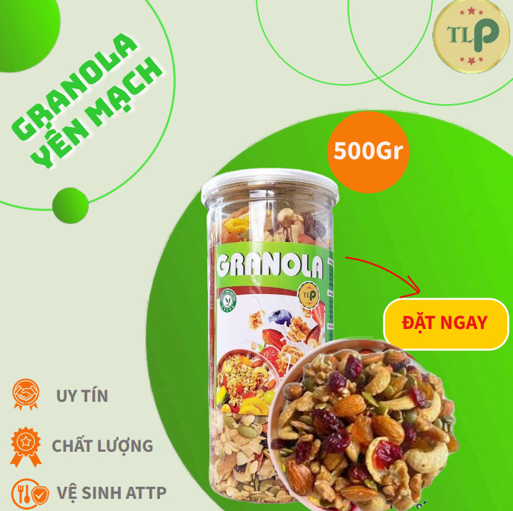 GRANOLA NGŨ CỐC DINH DƯỠNG GIẢM CÂN HIỆU QUẢ TÂN LỘC PHÁT- HỘP 500G