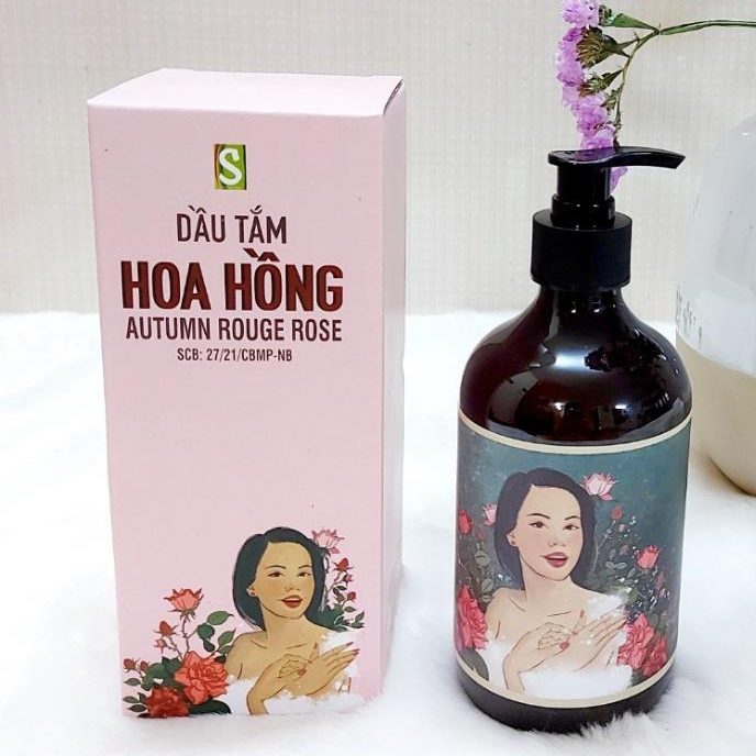 Sữa Tắm Hoa Hồng Sinh Dược Thiên Nhiên Chăm Sóc Dưỡng Da Mịn Màng Trắng Sáng Dung Tích 500ml