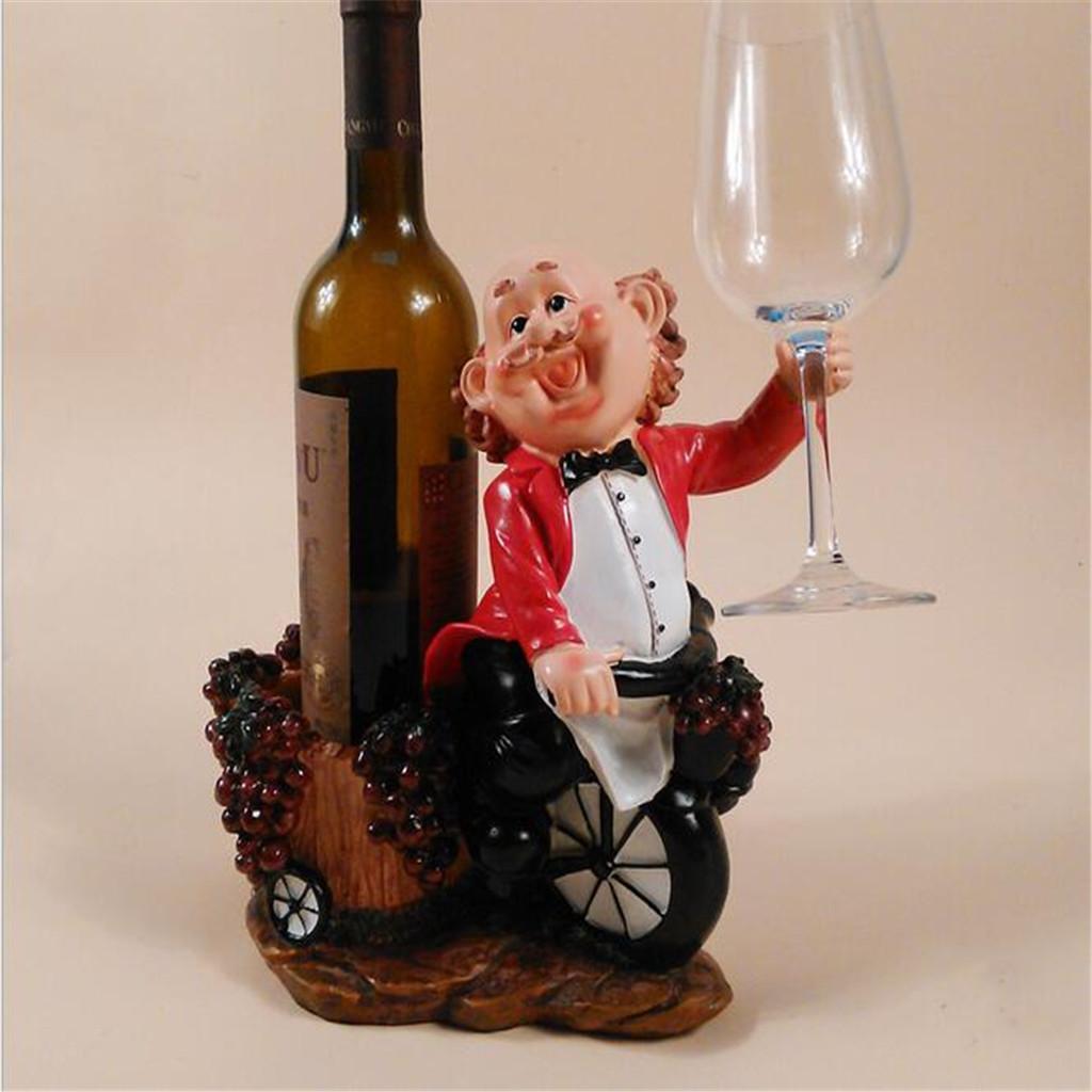 Creative Wine Rack Decor Wine Bottle Holder Wine Cabinet Decorative Figurine