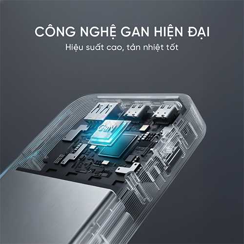 Sạc dự phòng Cuktech Power Bank 15 Air 1USB 2Type-C 100W 15000mAh PB150S - Hàng chính hãng