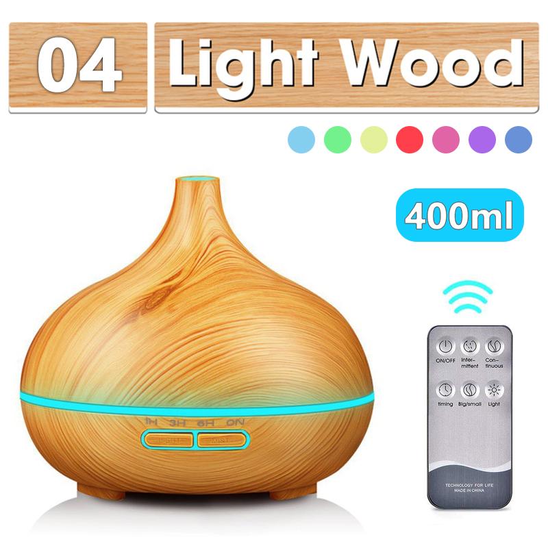 Mới Nhất 400Ml Tinh Máy Khuếch Tán Tinh Dầu Phun Sương Tạo Ẩm Không Khí Có Điều Khiển Từ Xa Nồi Cơm Điện Từ Máy Tạo Độ Ẩm Không Khí Hạt Gỗ Cho Nhà Văn Phòng
