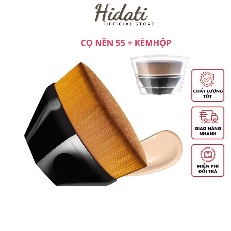Cọ trang điểm, Cọ Kem Nền HIDATI Kèm Hộp Đựng Cọ Đánh Nền Cao Cấp