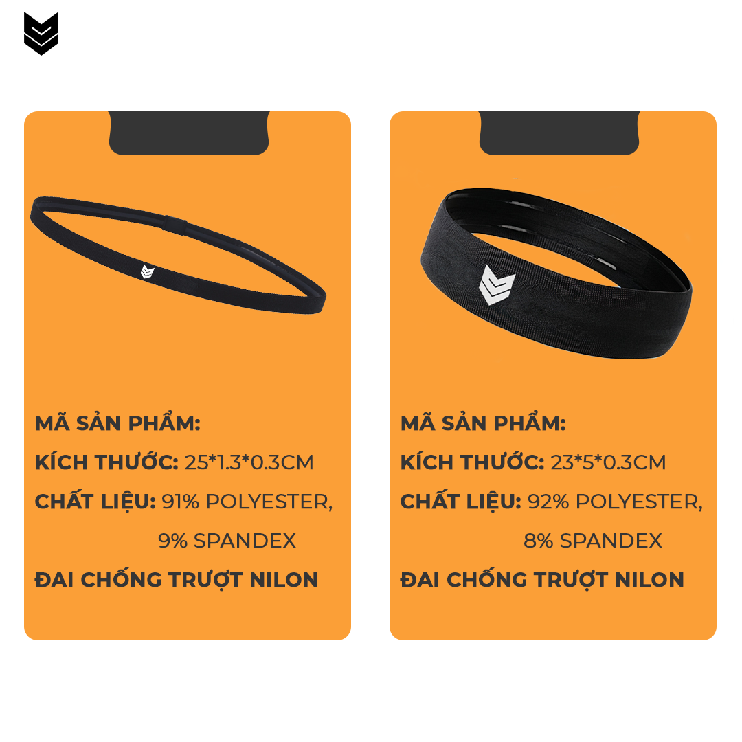 Băng đô thể thao chống trượt chặn mồ hôi, co giãn headband tập Gym, bóng rổ, bóng đá, chạy bộ, bóng chuyền 13mm - Redikick