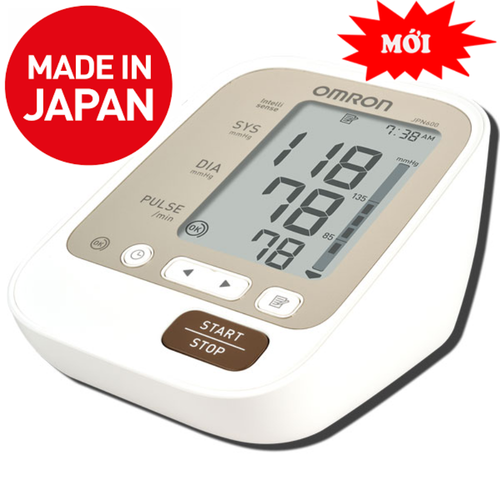 Máy Đo Huyết Áp Bắp Tay Made in Japan JPN-600 - Thương Hiệu Omron Nhật Bản