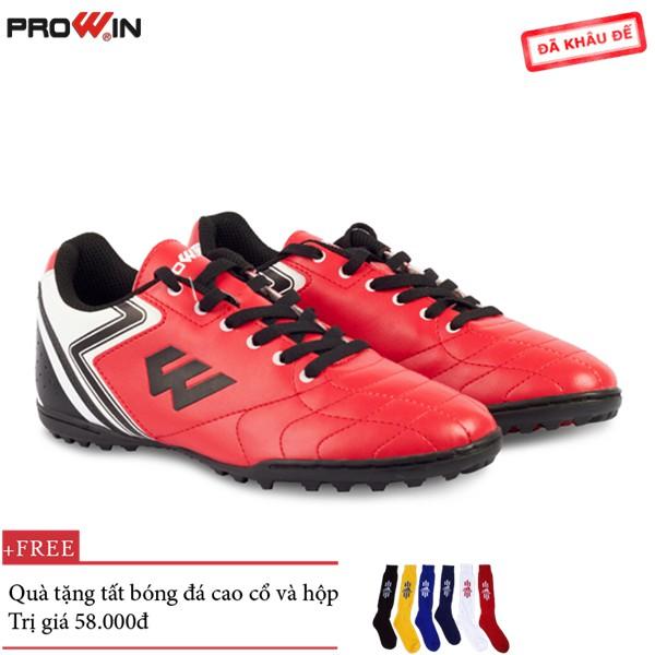 Giày đá bóng Prowin giày đá banh FX Màu đỏ TẶNG TẤT VỚ - nhà phân phối chính từ hãng