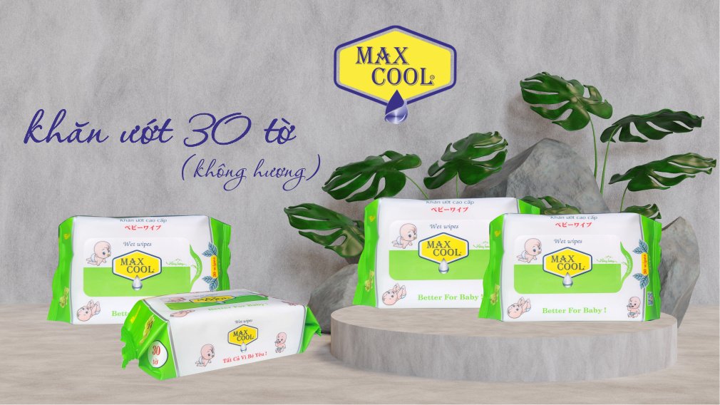 Combo 2 Gói Khăn Ướt Max Cool 30 Tờ Không Hương