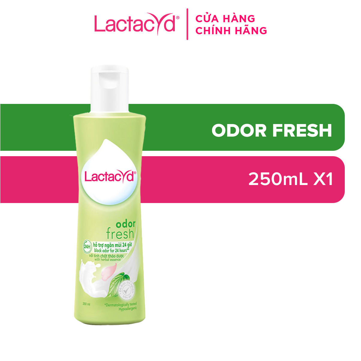 Dung Dịch Vệ Sinh Phụ nữ Lactacyd Odor Fresh Ngăn Mùi 24H 250ml