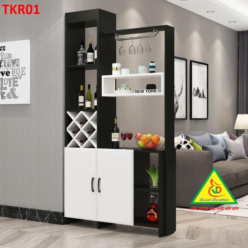 TỦ KỆ TRANG TRÍ KIÊM VÁCH NGĂN TKR01 - Nội thất lắp ráp Viendong Adv