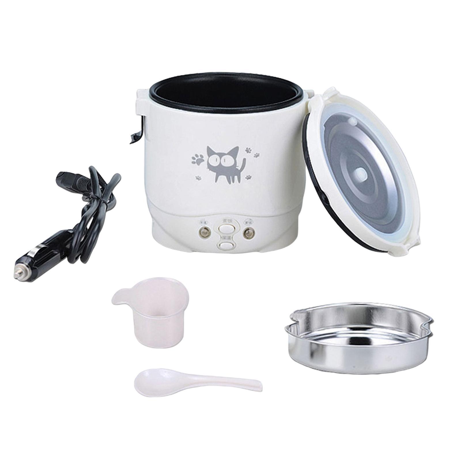 Small 1L Electric Rice Cooker Porridge Multifunction for Travel Car