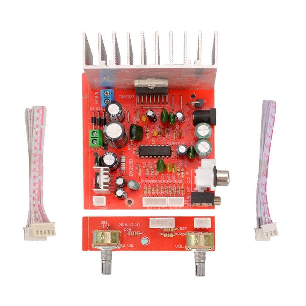 1 Pieces 7377PRO Mini DC 12V 2.1 Channel Subwoofer Audio Amplifier 38W Board